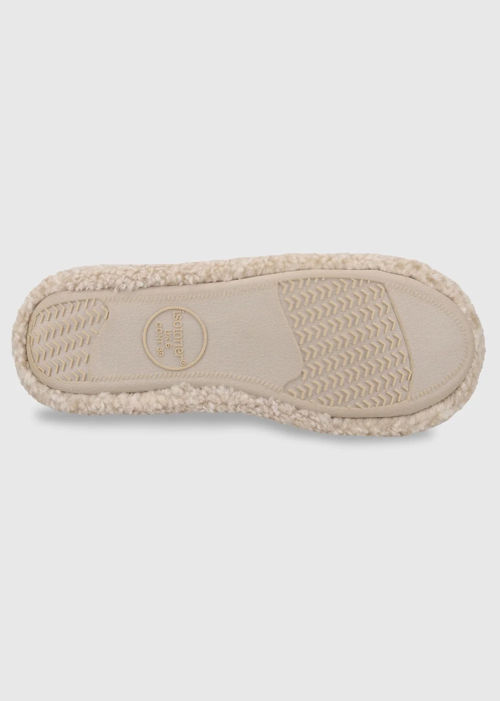 Totes Isotoner Natural Oat Borg Mary Jane Ballet Slippers - 7 Image 6