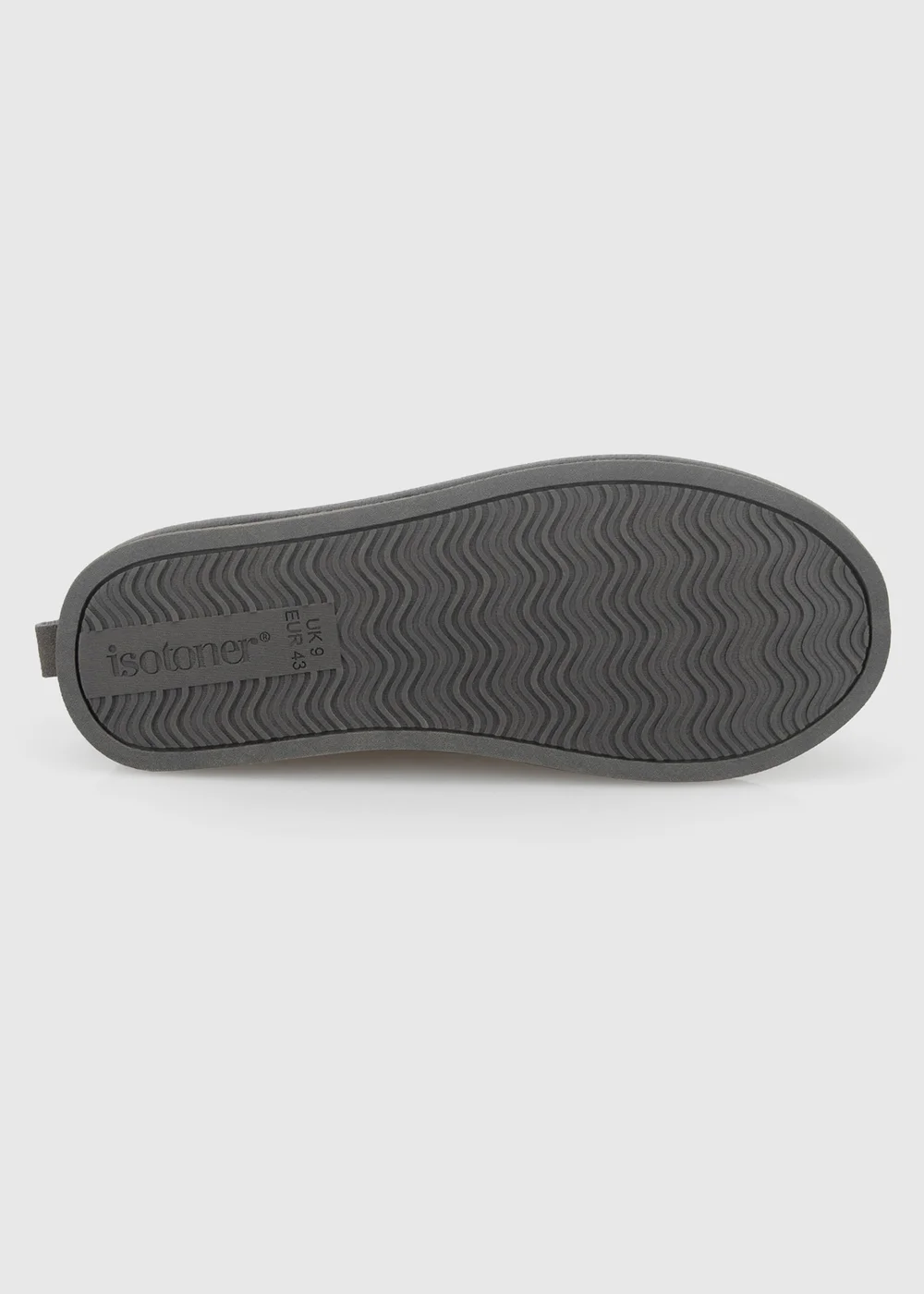 Totes Isotoner Grey Suede Mule Slippers with Borg Lining - 8 Image 6