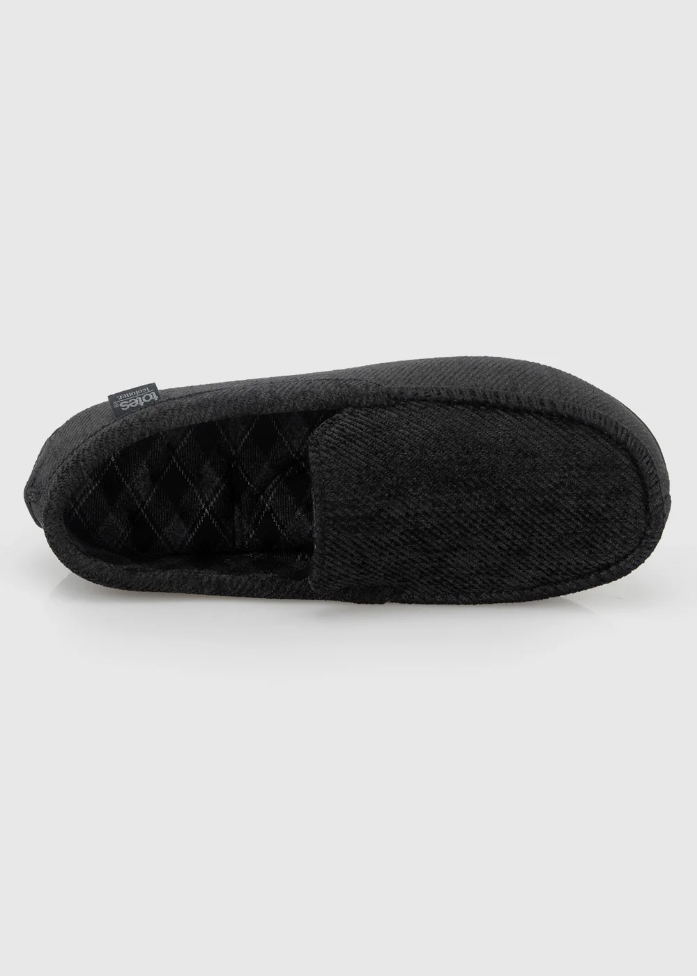 Totes Isotoner Black Soft Cord Moccasin Slippers - 8 Image 5