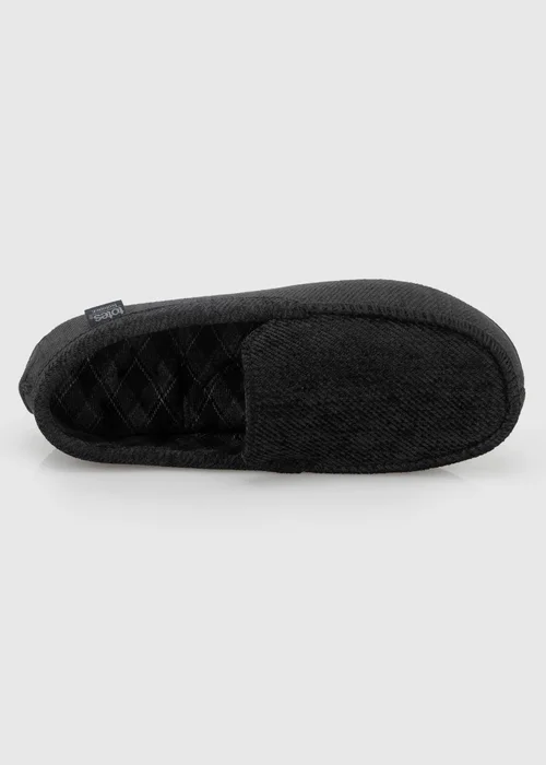 Totes Isotoner Black Soft Cord Moccasin Slippers - 8 Image 5