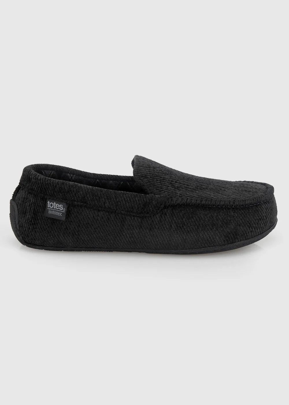 Totes Isotoner Black Soft Cord Moccasin Slippers - 8 Image 1