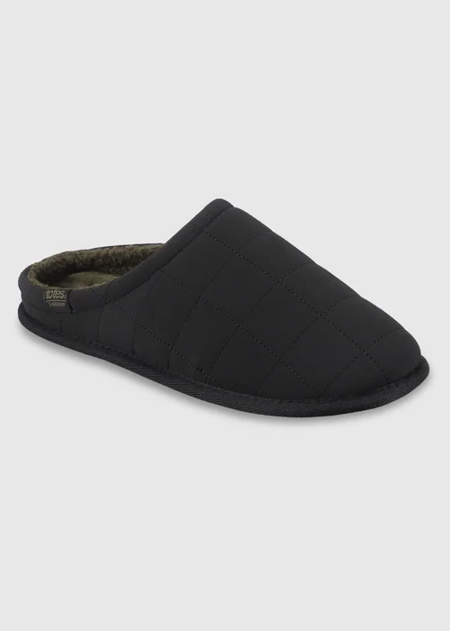 Totes Isotoner Black Quilted Mule Slippers - 9 Image 3