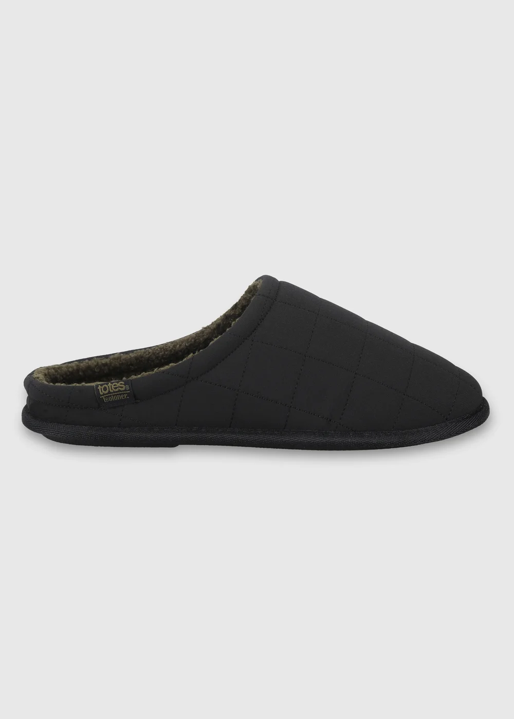 Totes Isotoner Black Quilted Mule Slippers - 9 Image 1