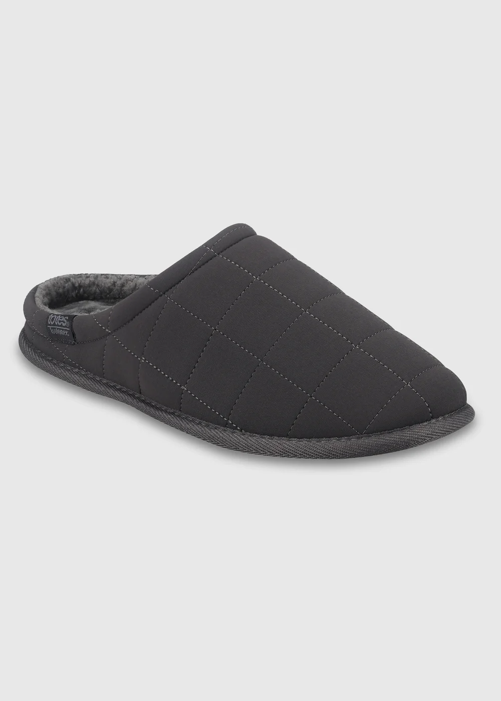 Totes Isotoner Charcoal Grey Quilted Mule Slippers - 8 Image 3