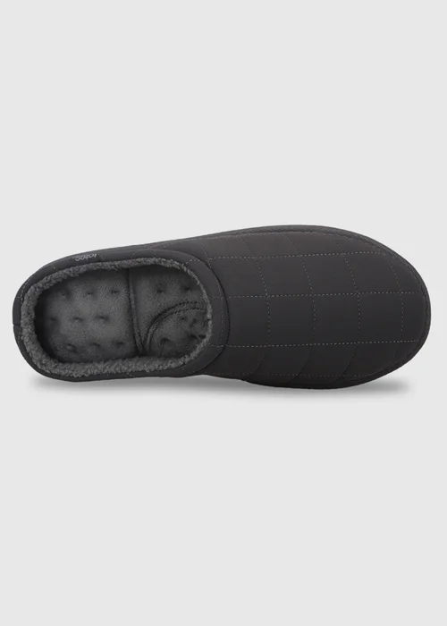 Totes Isotoner Charcoal Grey Quilted Mule Slippers - 8 Image 5