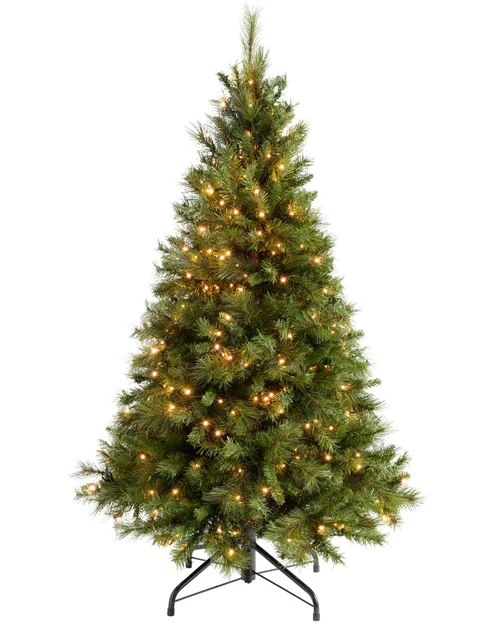 WeRChristmas Green Pre-Lit Victorian Pine Christmas Tree 5 Ft - No Size Image 1