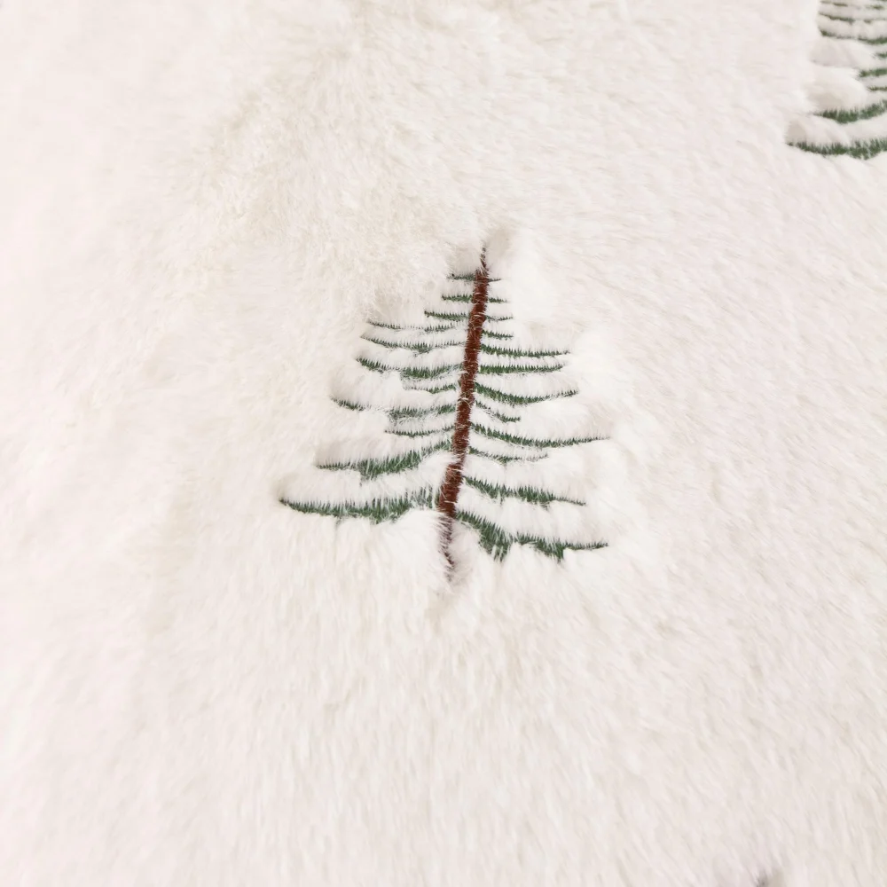 Furn Winter Pines 45cm x 45cm Faux Fur Cushions Ecru - 45cm x 45cm Image 3
