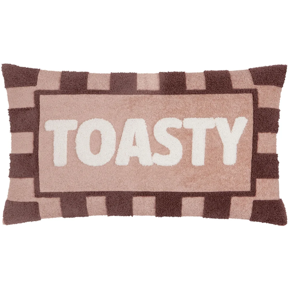 Furn Toasty 30 x 50cm Boucle Cushions Pink/Chocolate - 30 x 50cm Image 2