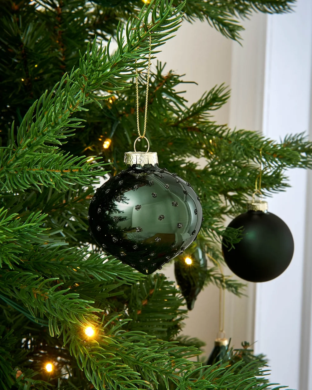 WeRChristmas Sage Green Glass Christmas Baubles 20 Pack 6.6 Cm - No Size Image 3