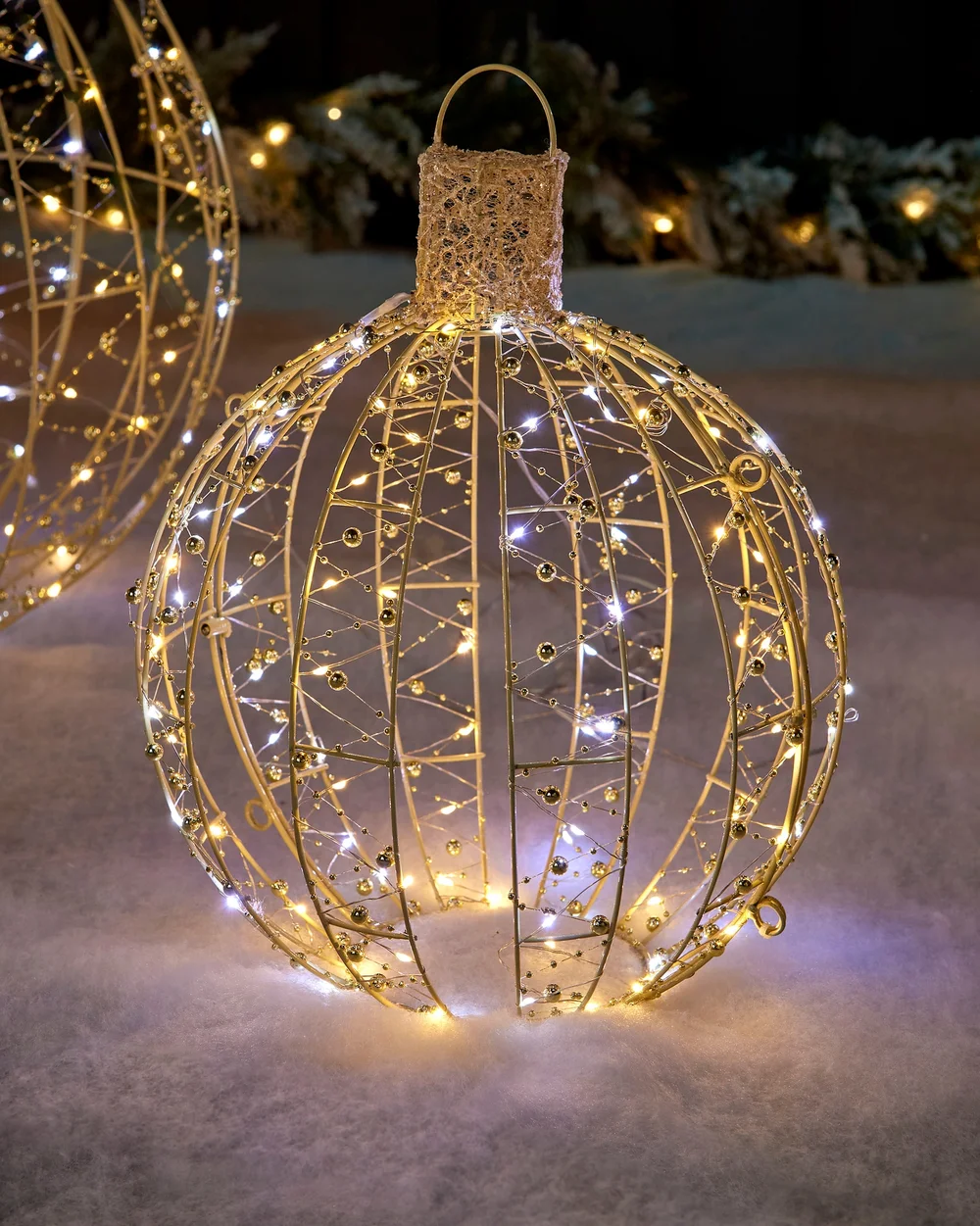 WeRChristmas White Set Of 3 Pre-Lit Baubles Silhouette 62 Cm - No Size Image 3