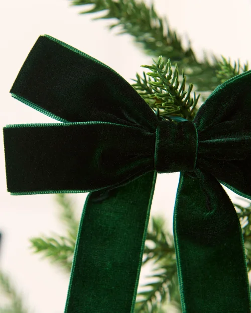 WeRChristmas Sage Green Set Of 20 Velvet Double Christmas Bows 16.5 Cm - No Size Image 5