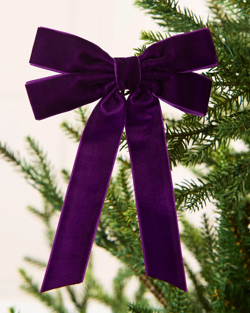 WeRChristmas Purple Set Of 20 Velvet Double Christmas Bows 16.5 Cm - No Size Image 2