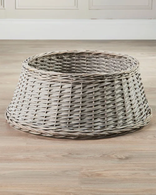 WeRChristmas Grey Wicker Rattan Christmas Tree Collar 70 Cm - No Size Image 5