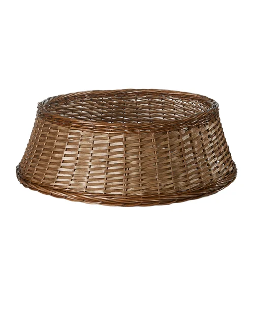 WeRChristmas Natural Brown Wicker Rattan Christmas Tree Collar 85 Cm - No Size Image 1