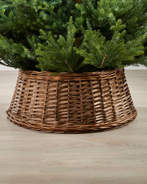 WeRChristmas Natural Brown Wicker Rattan Christmas Tree Collar 70 Cm - No Size Image 2