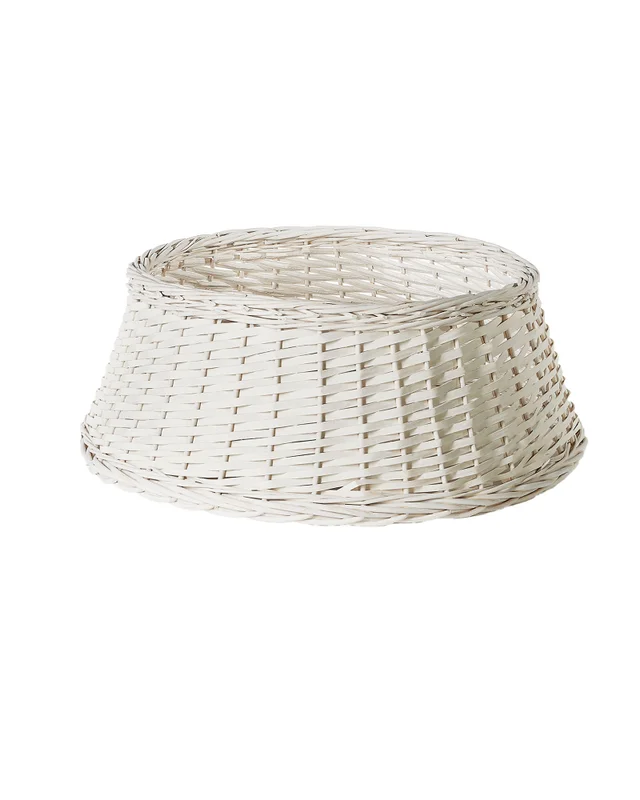 WeRChristmas Off-White Wicker Rattan Christmas Tree Collar 70 Cm