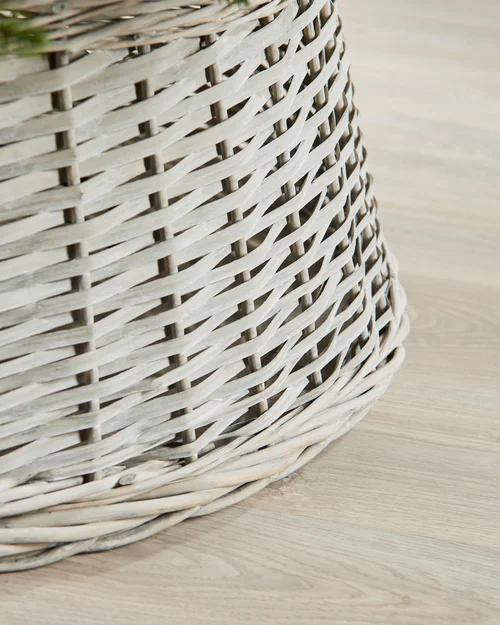 WeRChristmas Grey Wicker Rattan Christmas Tree Collar 85 Cm - No Size Image 4