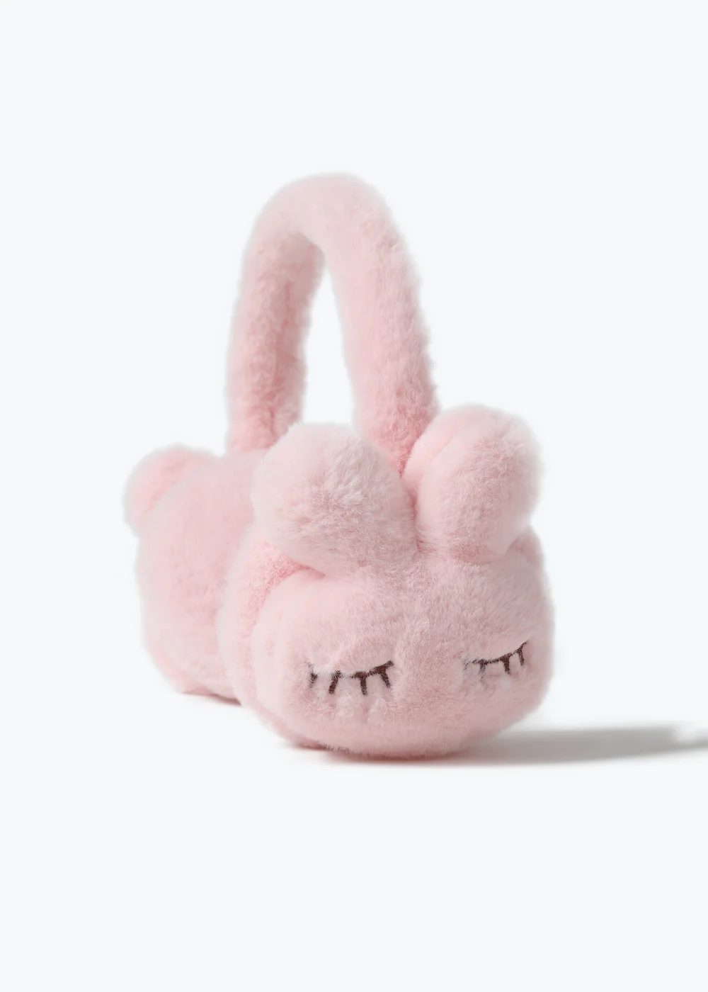Flitzy Pink Bunny Earmuffs In Pink - One Size Image 1