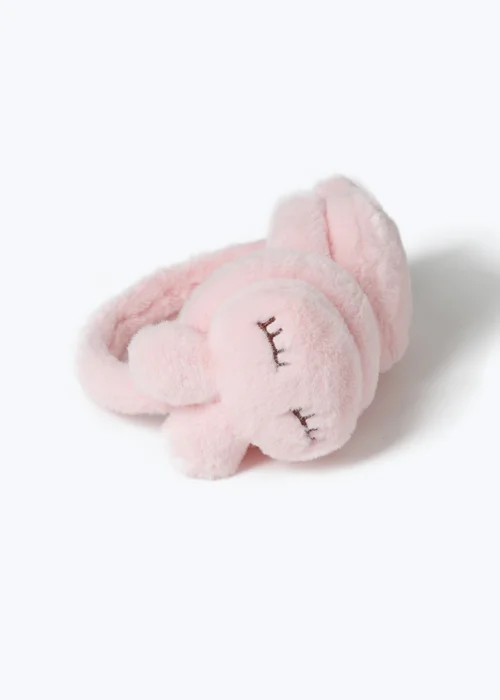 Flitzy Pink Bunny Earmuffs In Pink - One Size Image 2