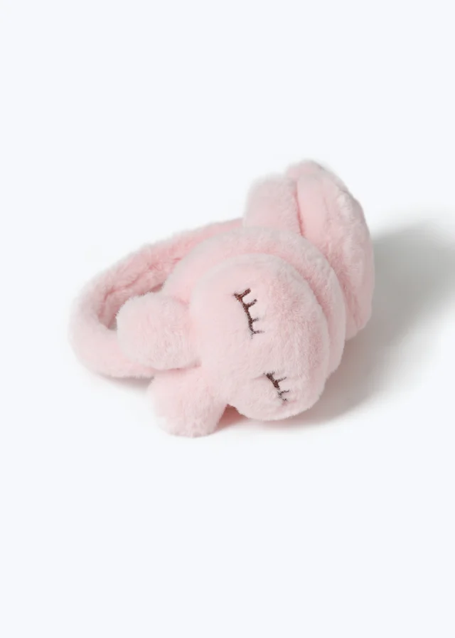 Flitzy Pink Bunny Earmuffs In Pink