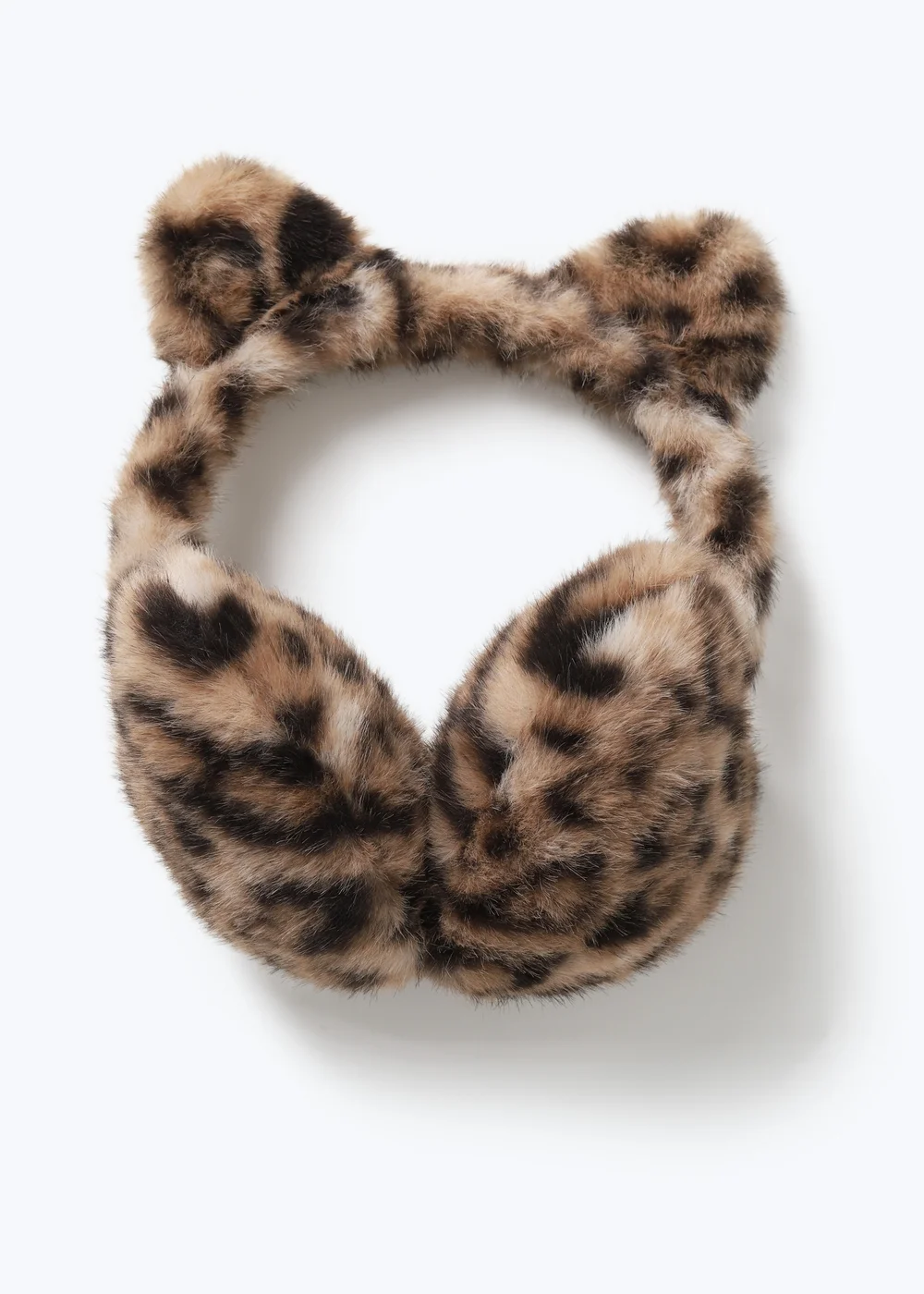 Flitzy Leopard Ear Earmuffs In Brown - One Size Image 1