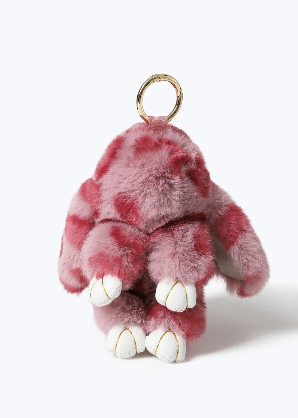 Flitzy Pink Leopard Keyring In Pink - One Size Image 1