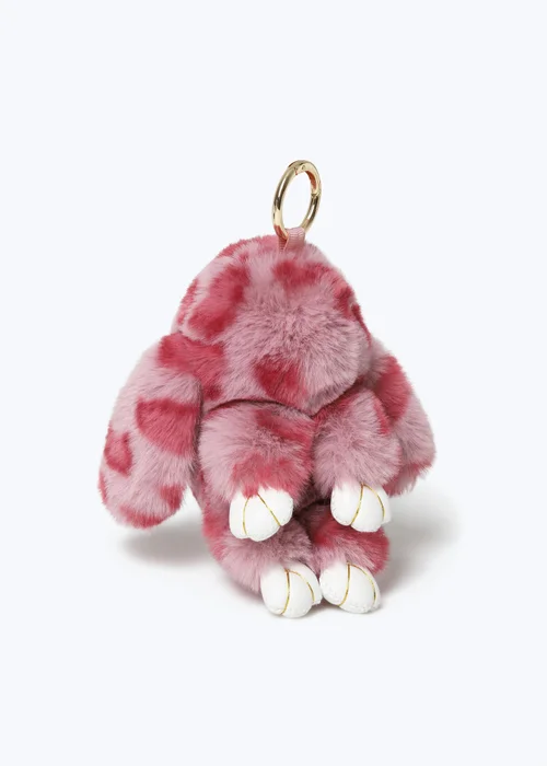 Flitzy Pink Leopard Keyring In Pink - One Size Image 2