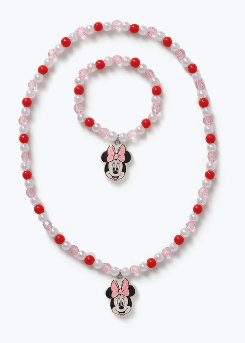 Flitzy Red Minnie Mouse Necklace & Bracelet Set - One Size Image 1