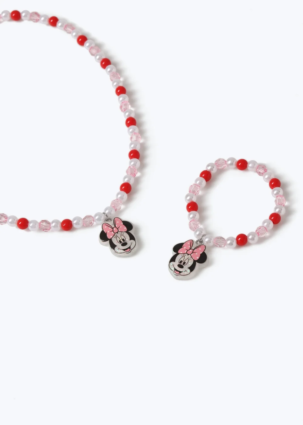 Flitzy Red Minnie Mouse Necklace & Bracelet Set - One Size Image 2
