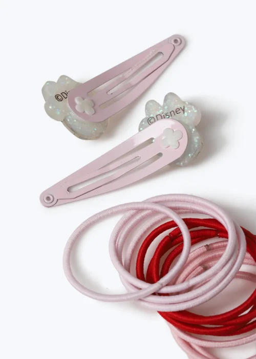 Flitzy Pink & Red Minnie Mouse Hair Clips & Bobbles - One Size Image 3