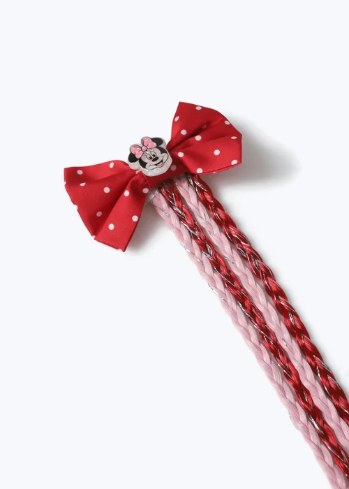 Flitzy Red Minnie Fake Hair Braid Bow - One Size Image 2