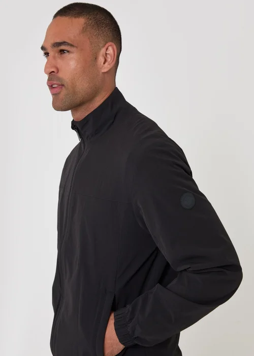 Threadbare Showerproof Ripstop Harrington Jacket in Black - S Image 4