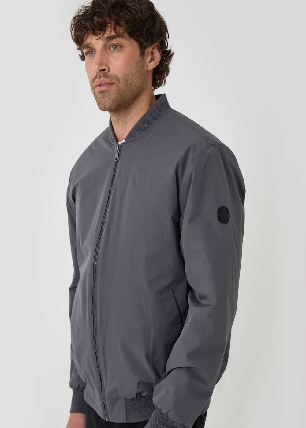 Threadbare Showerproof Padded Bomber Jacket in Slate Grey - 2XL Image 4