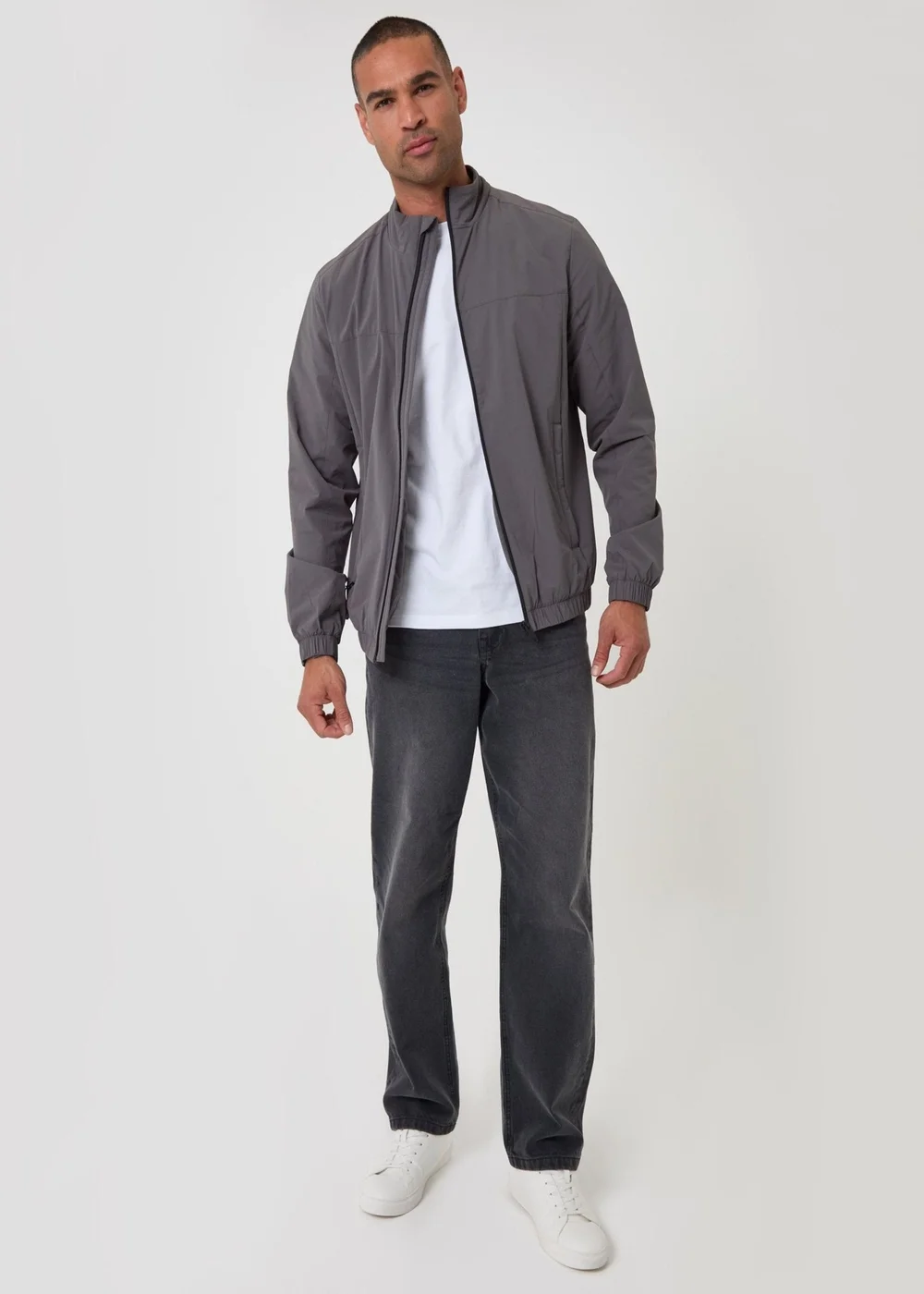 Threadbare Showerproof Ripstop Harrington Jacket in Slate Grey - 2XL Image 5