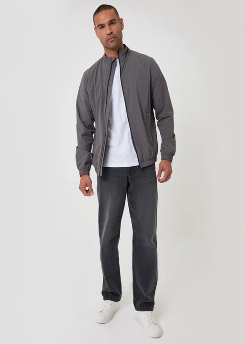 Threadbare Showerproof Ripstop Harrington Jacket in Slate Grey - 2XL Image 5