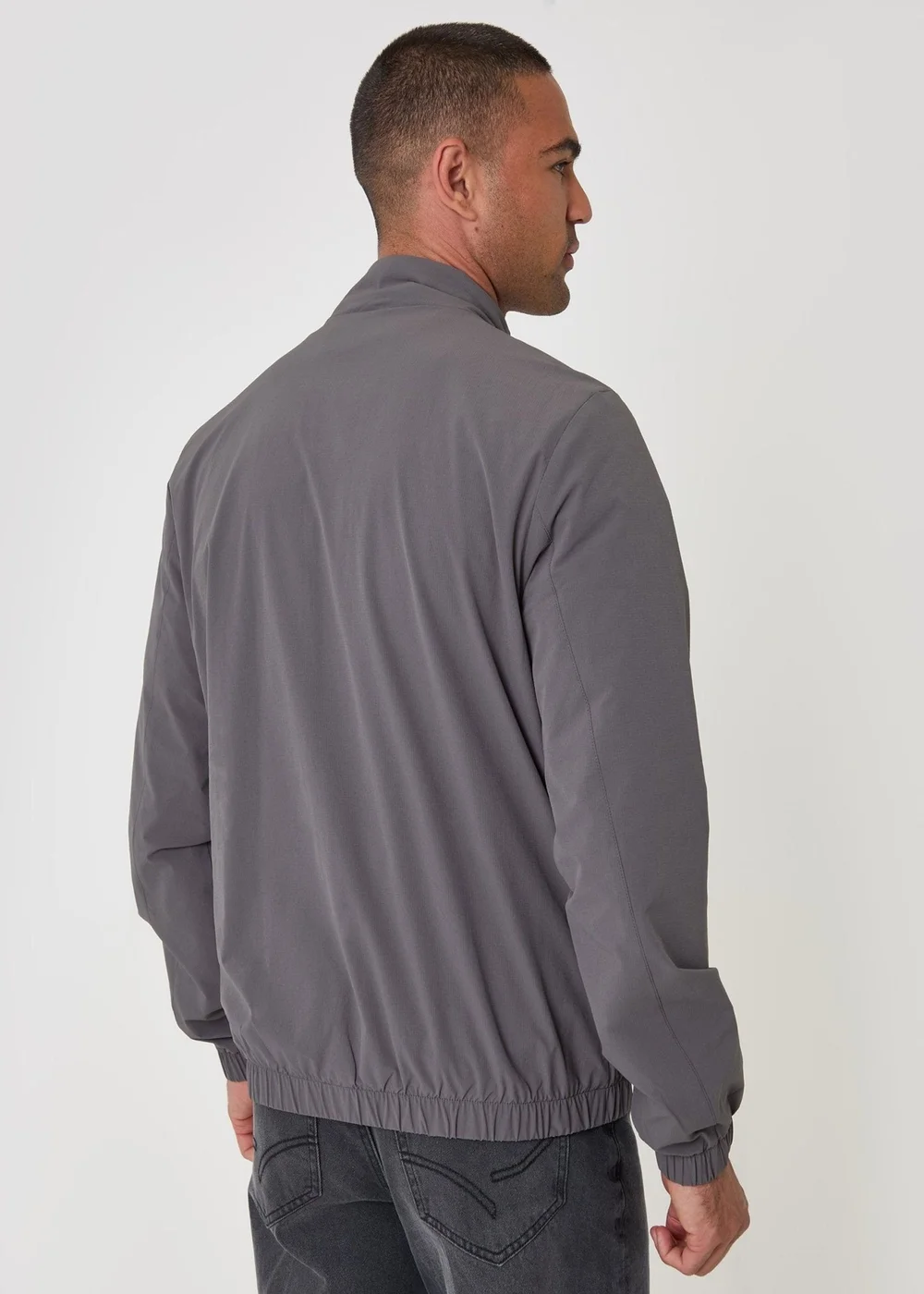 Threadbare Showerproof Ripstop Harrington Jacket in Slate Grey - 2XL Image 4
