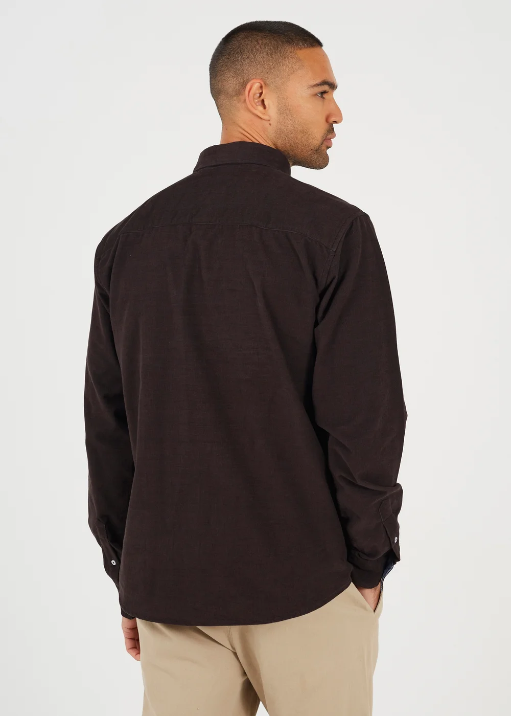 Brave Soul Brown Long Sleeve Button Down Shirt - XL Image 2