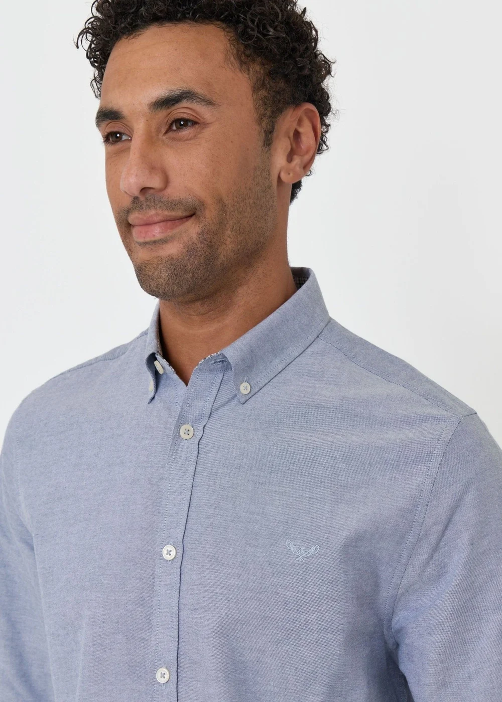 Threadbare Regular Fit Cotton Oxford Shirt in Light Blue - 2XL Image 4