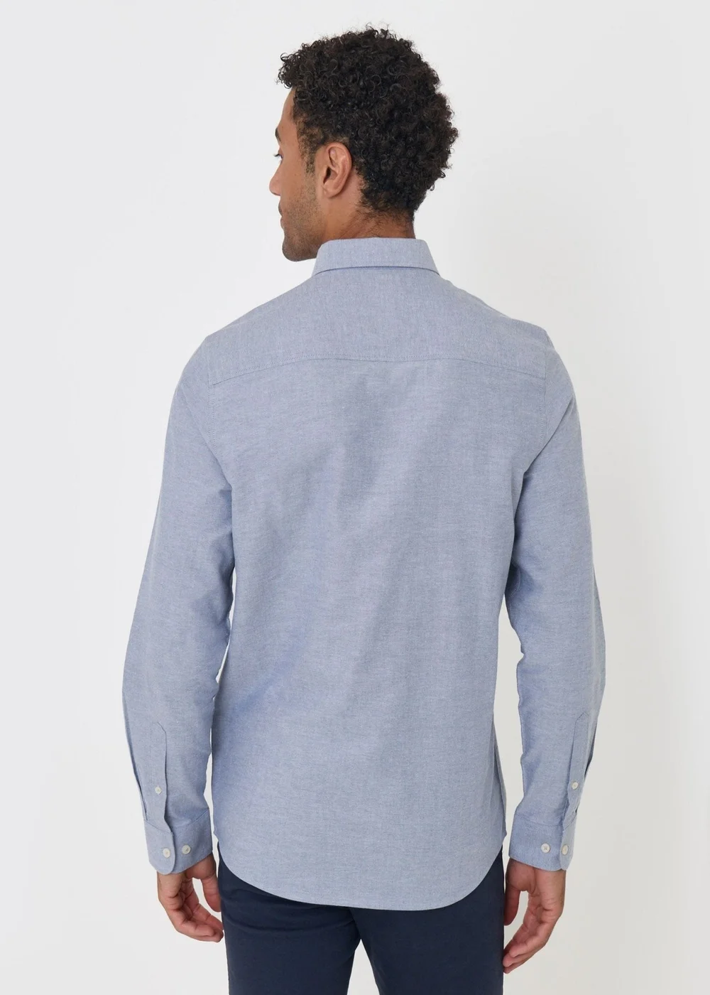 Threadbare Regular Fit Cotton Oxford Shirt in Light Blue - 2XL Image 2