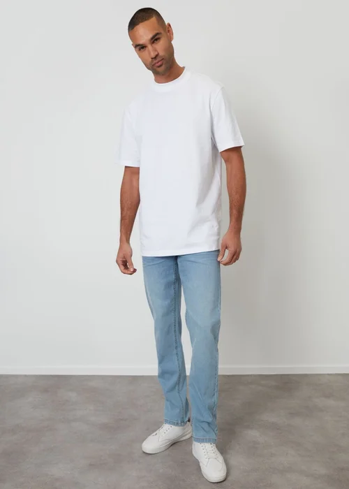 Threadbare Straight Leg Jeans in Bleach Wash - 36 R Image 1