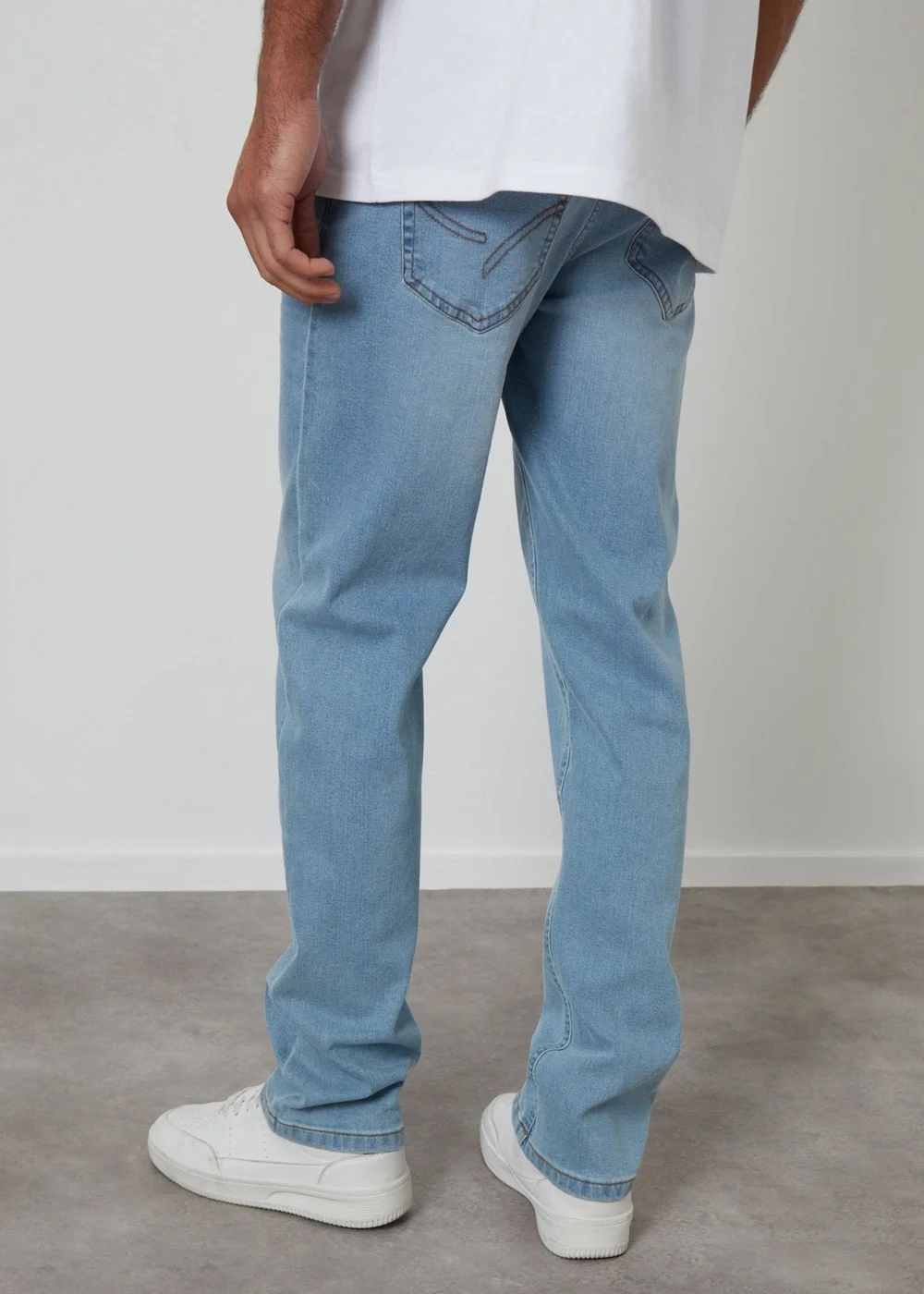 Threadbare Straight Leg Jeans in Bleach Wash - 36 R Image 3