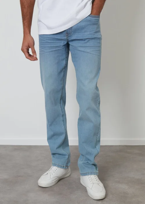 Threadbare Straight Leg Jeans in Bleach Wash - 36 R Image 2