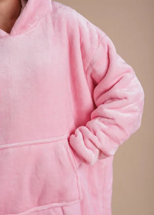 Tokyo Laundry Soft Pink Soft Sherpa Lined Hooded Blanket - One Size Image 4