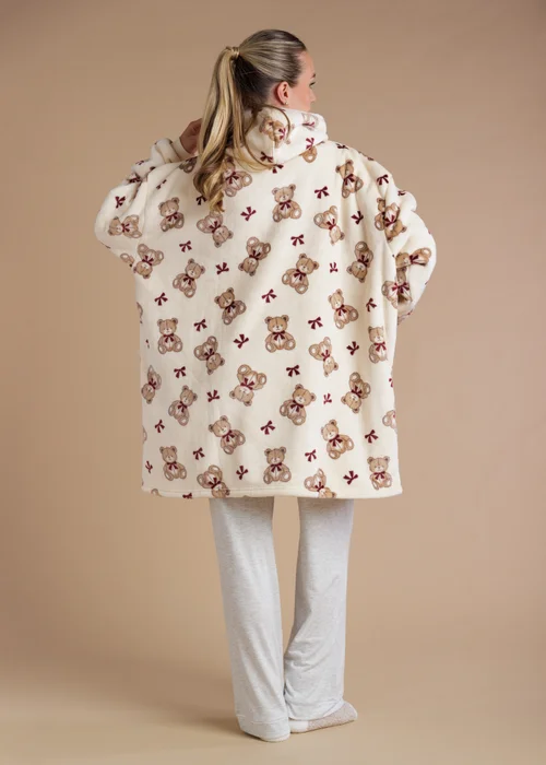 Tokyo Laundry Ecru Teddy Bear Hooded Blanket - One Size Image 2