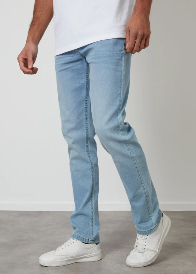 Threadbare Slim Fit Jeans in Bleach Wash