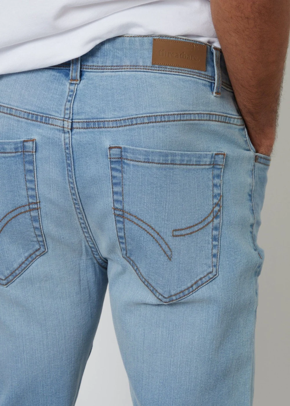 Threadbare Slim Fit Jeans in Bleach Wash - 34 Image 4