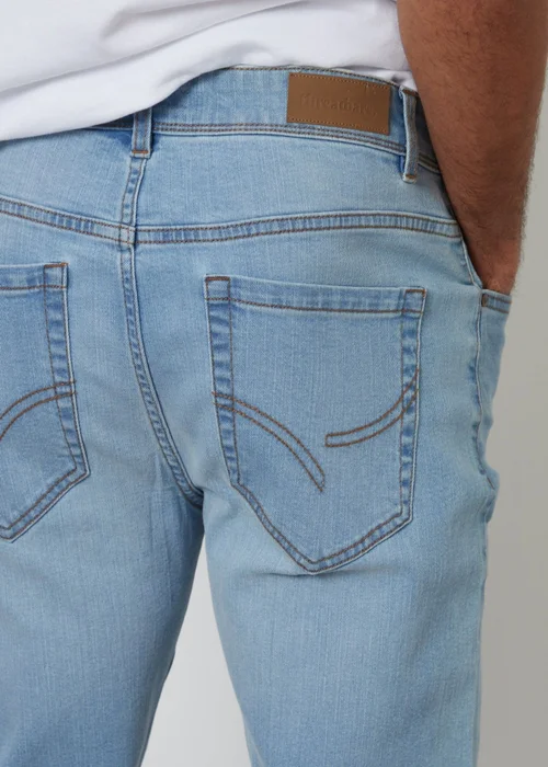Threadbare Slim Fit Jeans in Bleach Wash - 34 Image 4