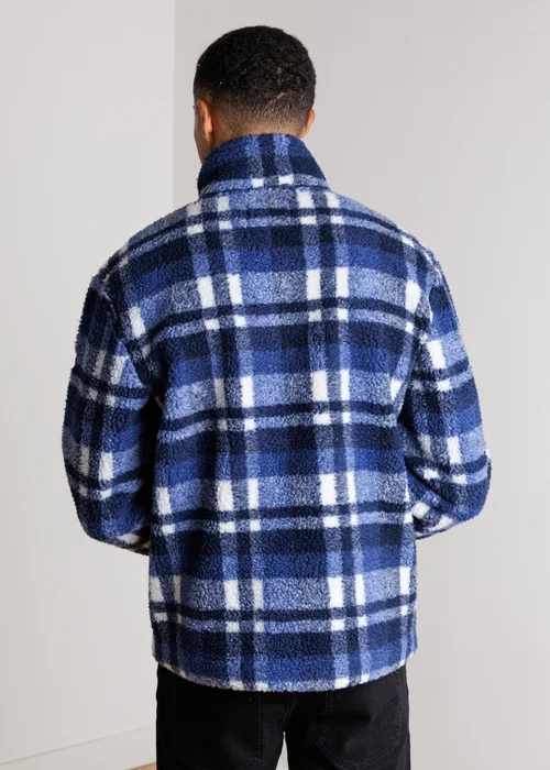 Tokyo Laundry Blue Check Borg Fleece Jacket - L Image 2