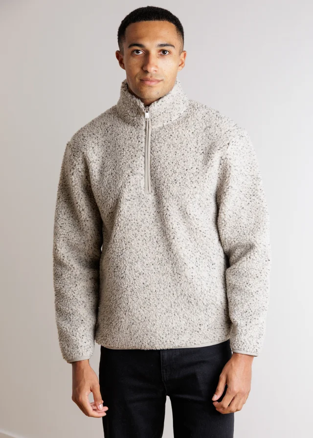 Tokyo Laundry Beige Oversized Funnel Neck Fleece