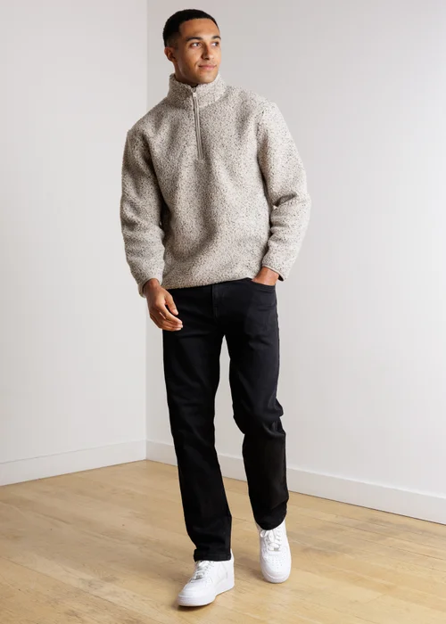 Tokyo Laundry Beige Oversized Funnel Neck Fleece - M Image 3